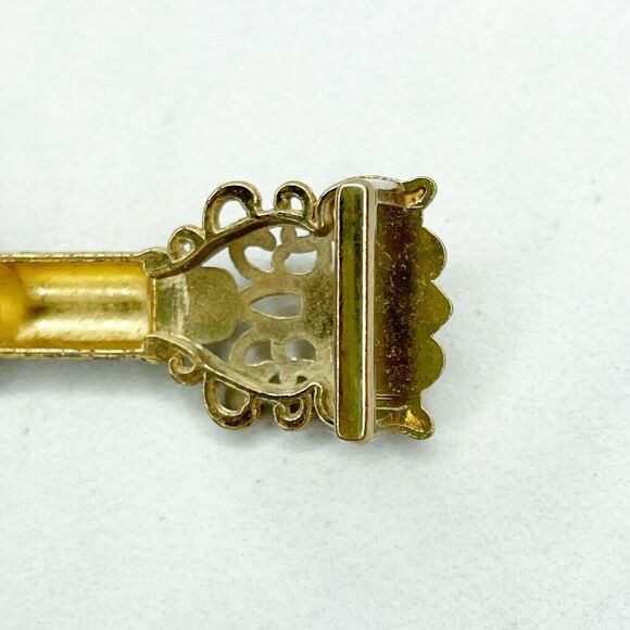 Small Ornate Bow Gold Tone Belt Buckle - Picture 3 of 6